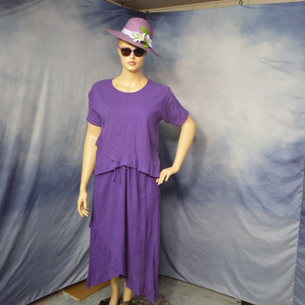 💥Silver Stream Purple Crinkle 2 Pc. Set